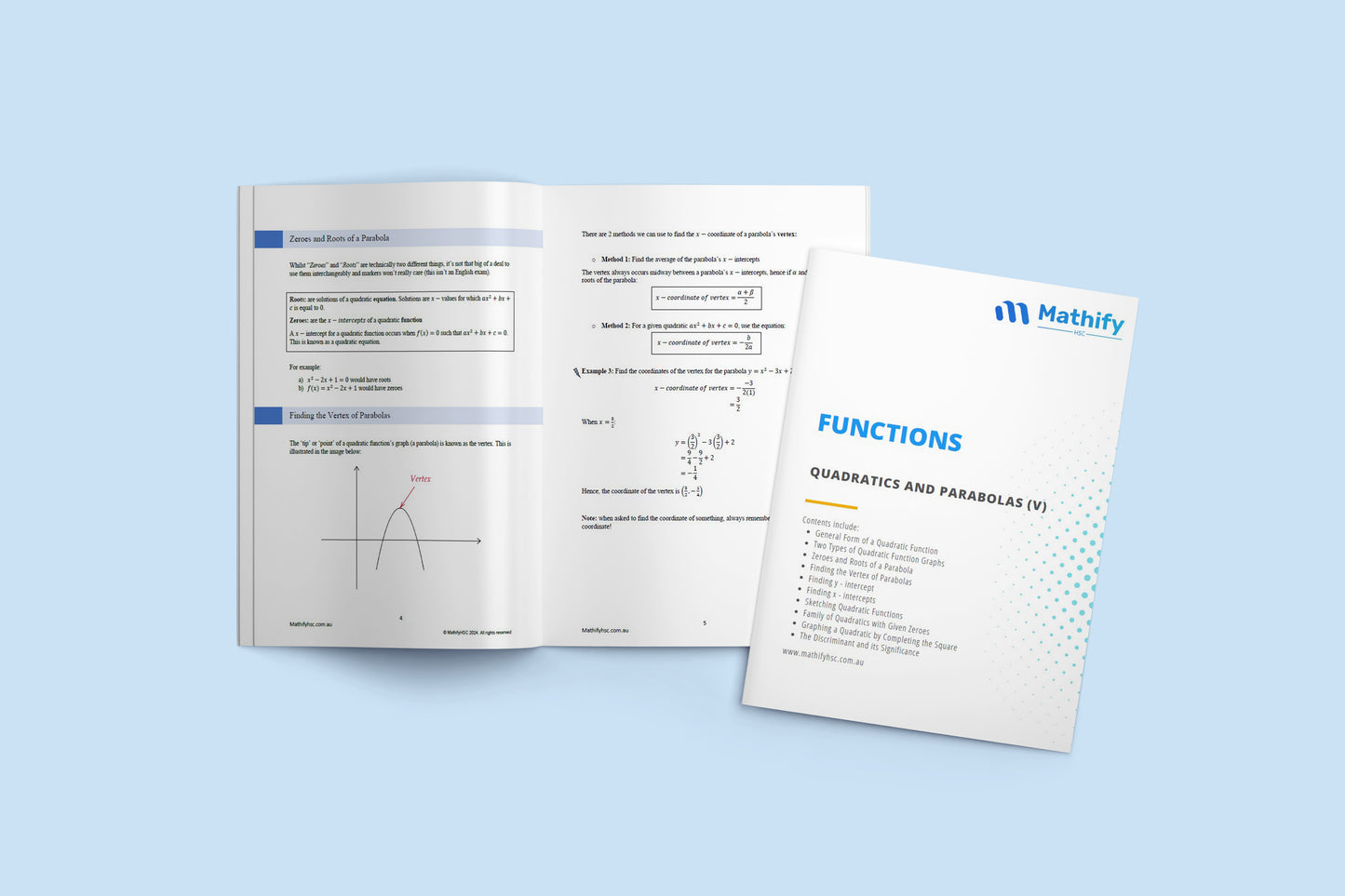 Year 11 Functions Workbooks Set