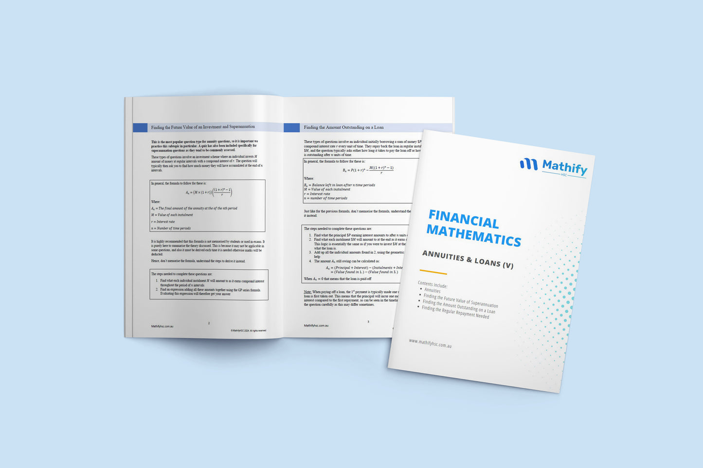 Year 12 Financial Mathematics Workbooks Set