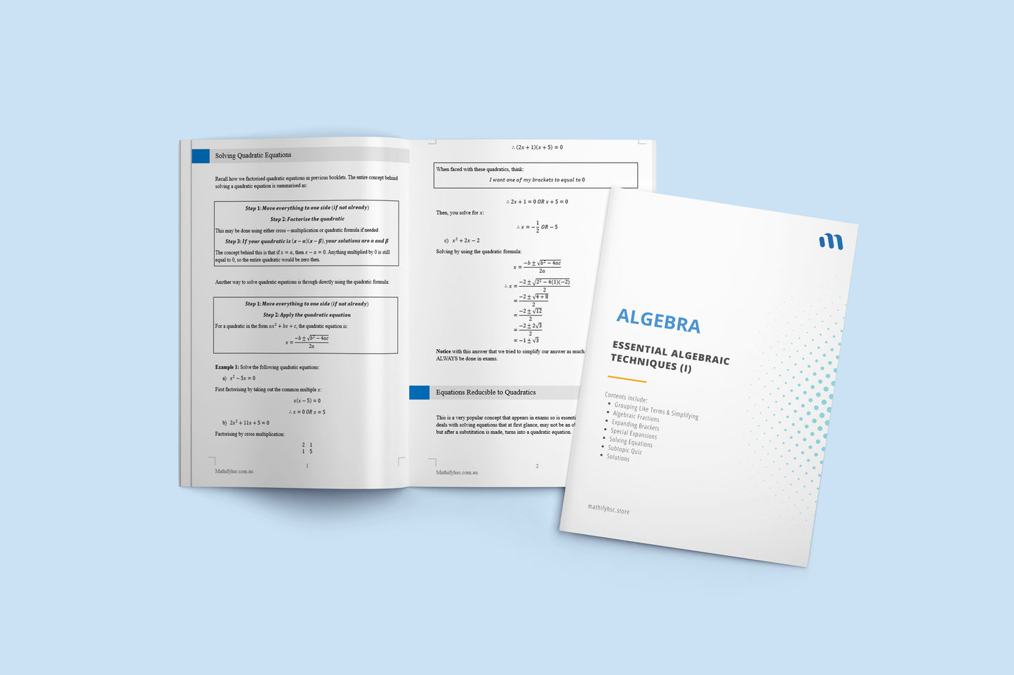 Year 11 Algebra Workbooks Set