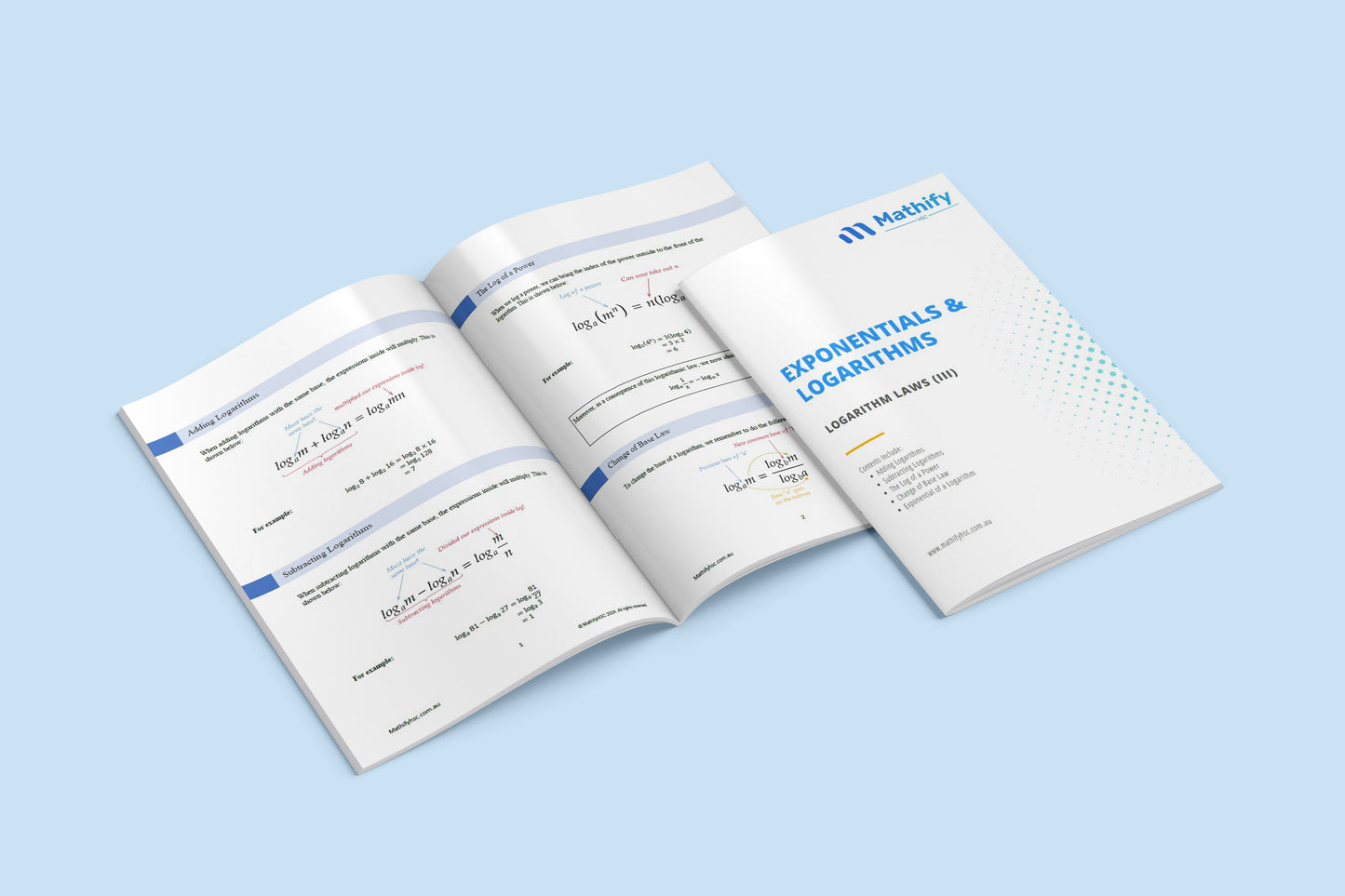 Year 11 Exponentials and Logarithms Workbooks Set