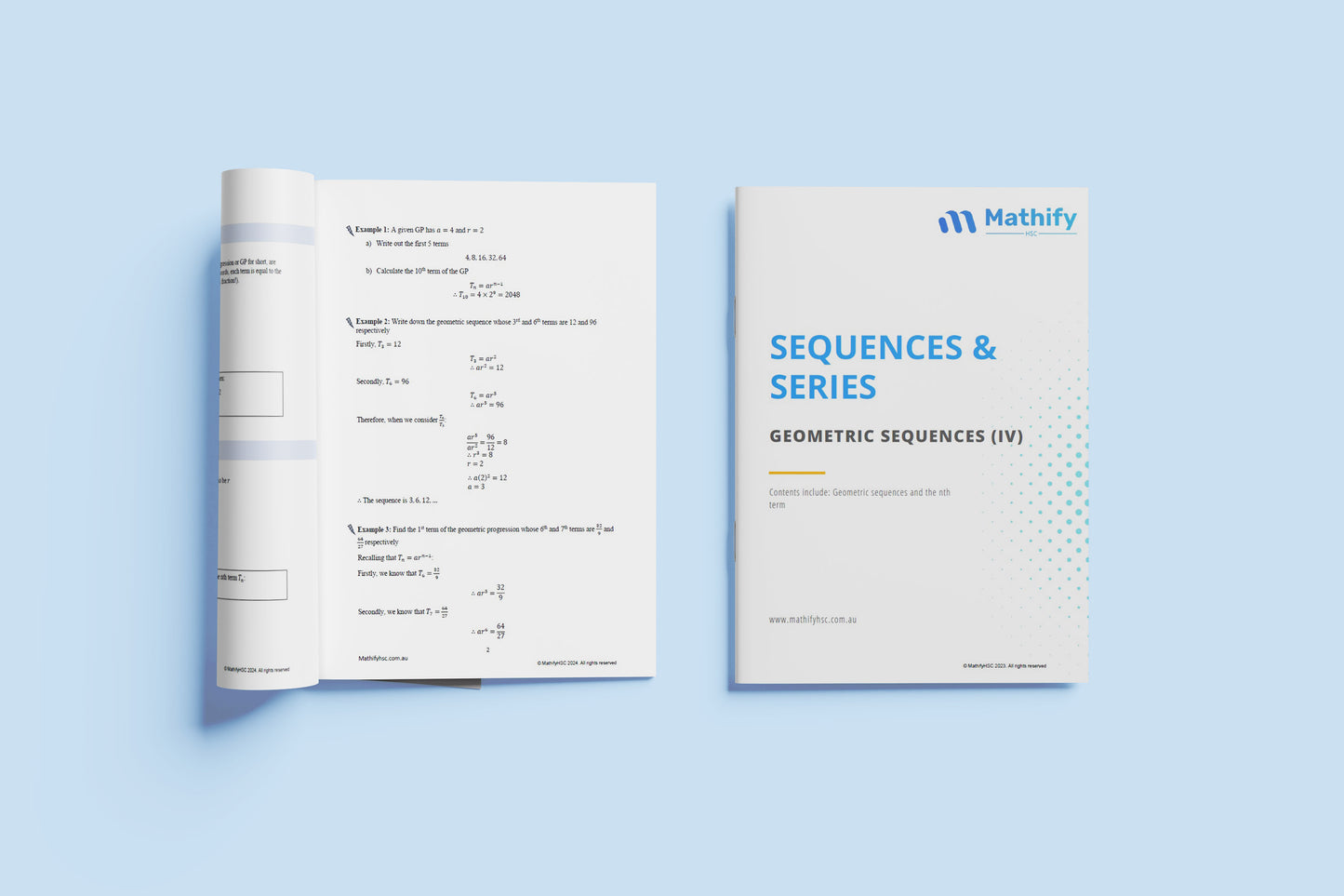 Year 12 Sequences and Series Workbooks Set