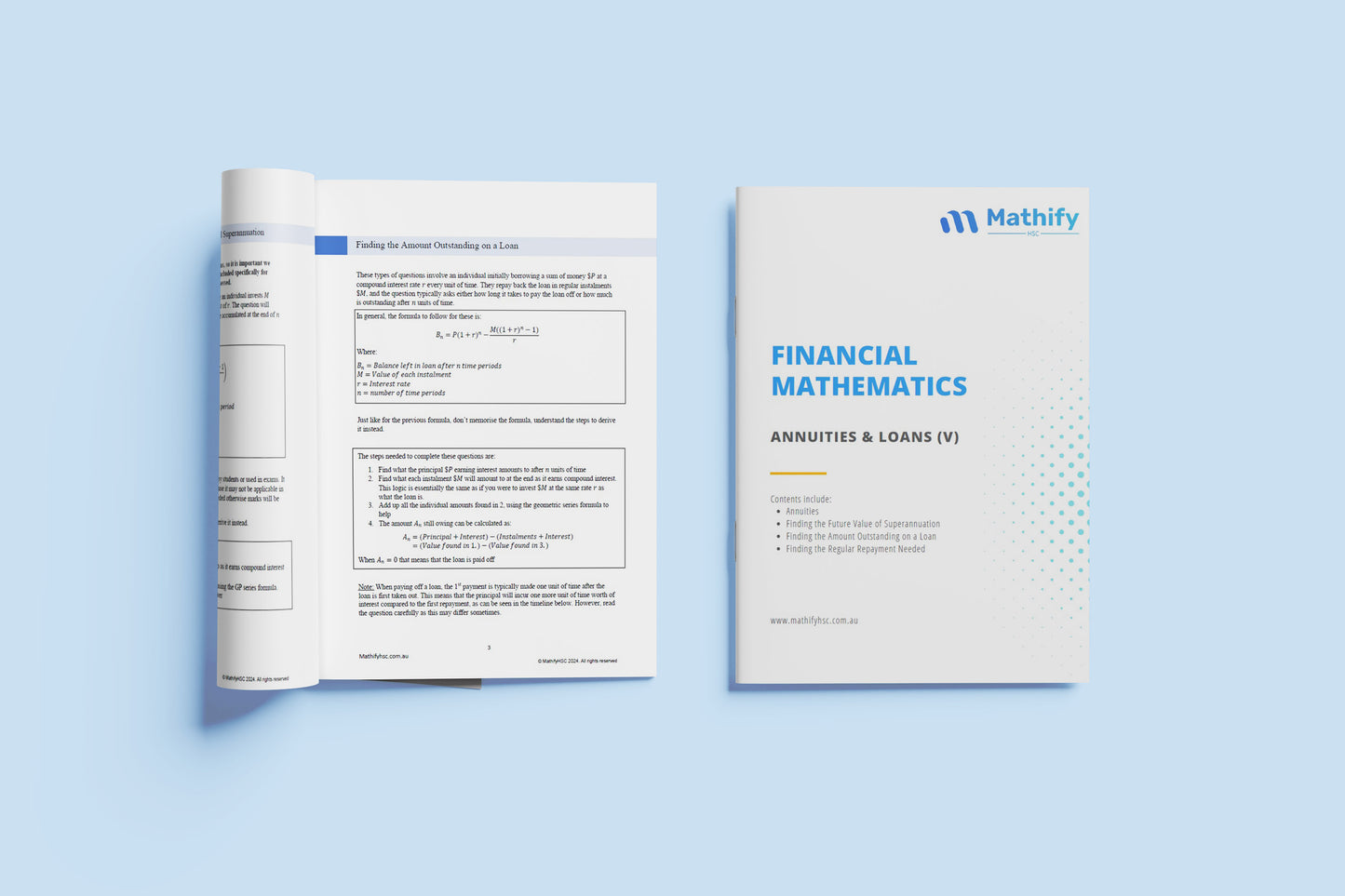 Year 12 Financial Mathematics Workbooks Set