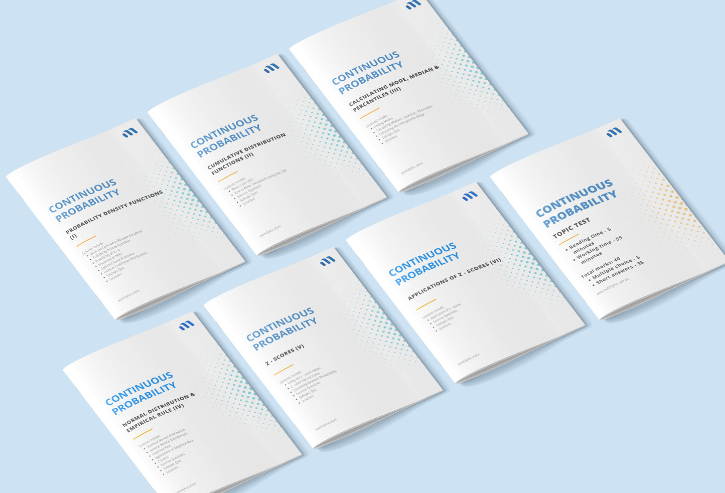 Year 12 Continuous Probability Workbooks Set
