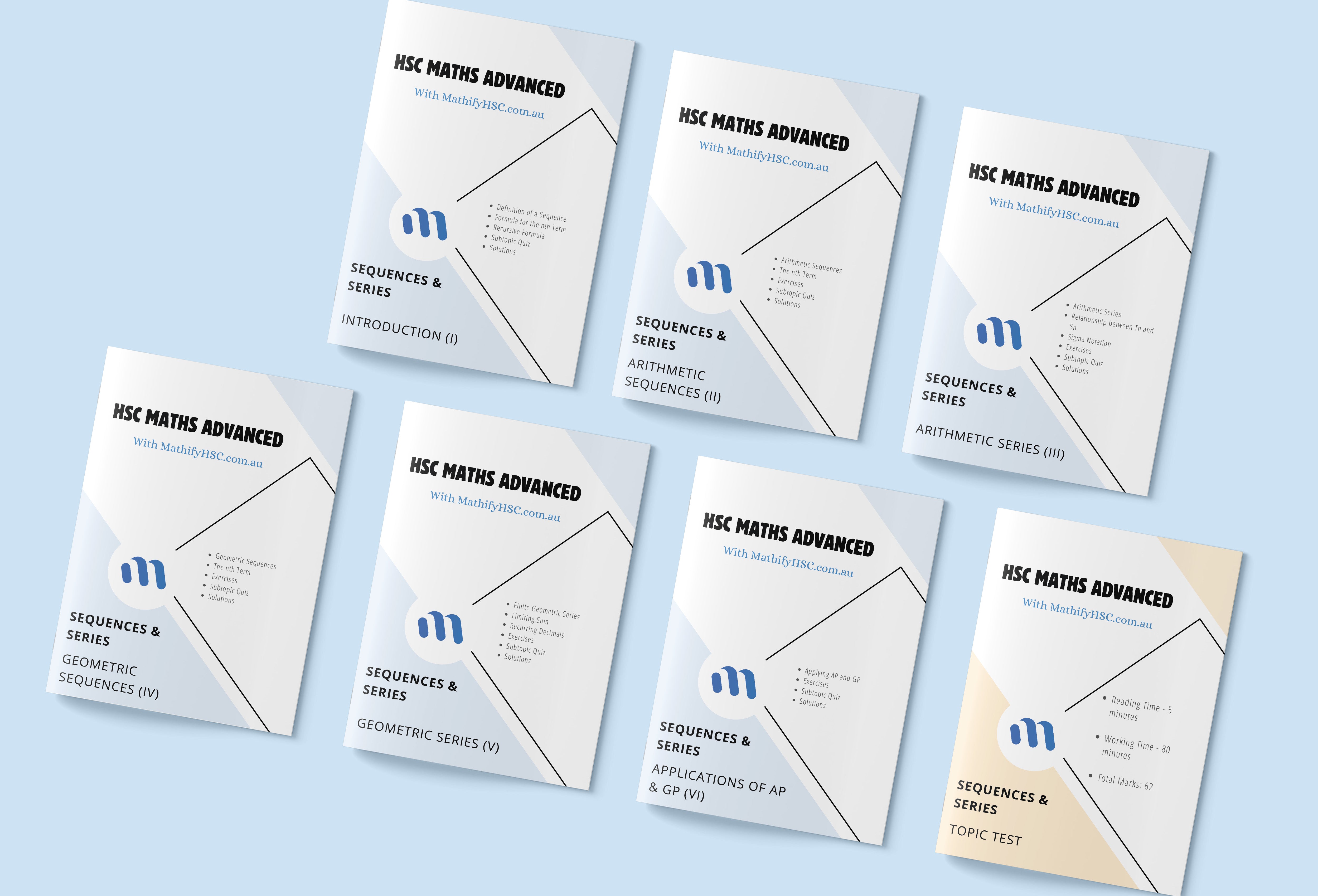 Year 12 Sequences and Series Workbooks Set - Old Syllabus Edition