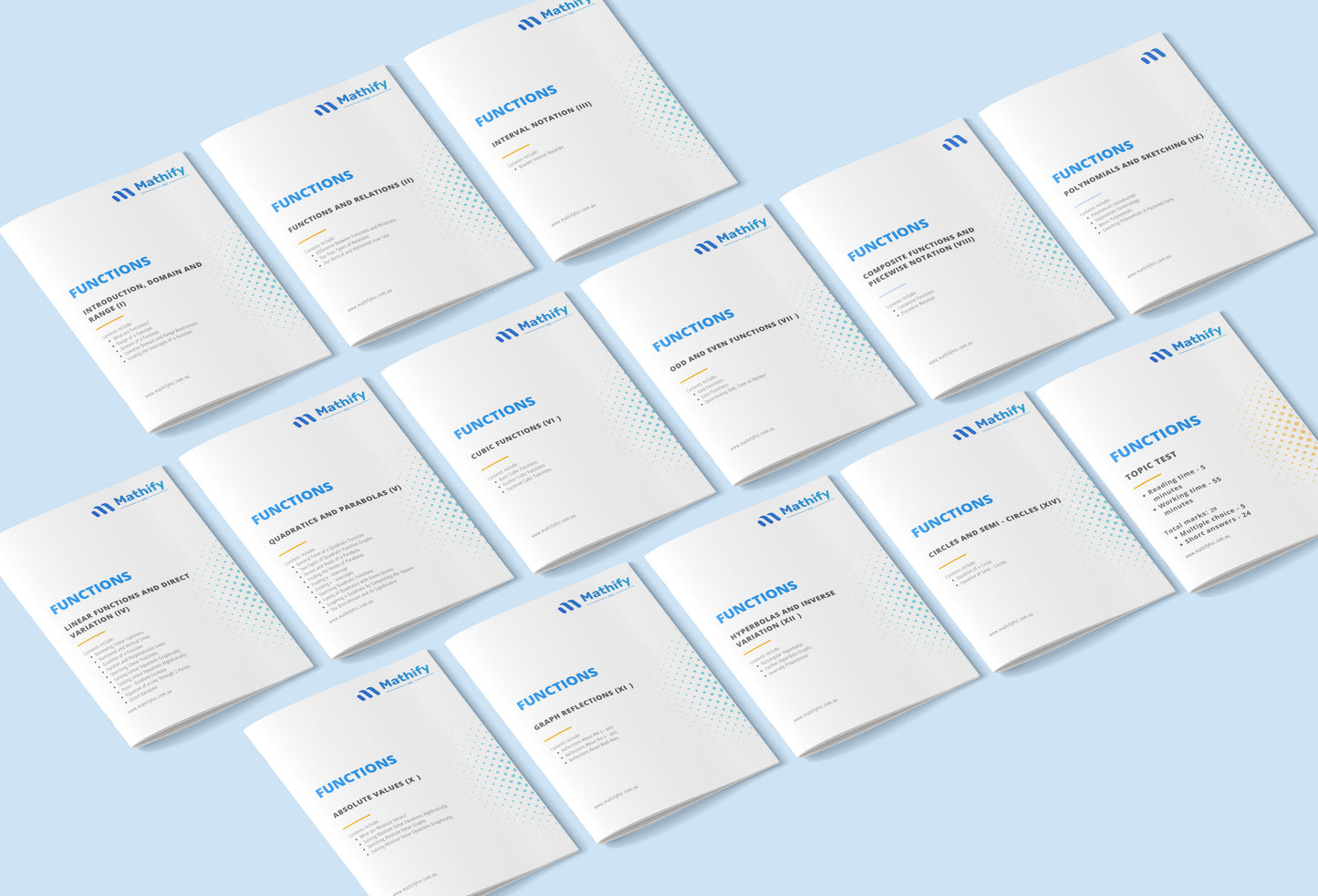 Year 11 Functions Workbooks Set