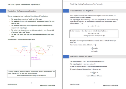 Year 12 Trigonometry Workbooks Set