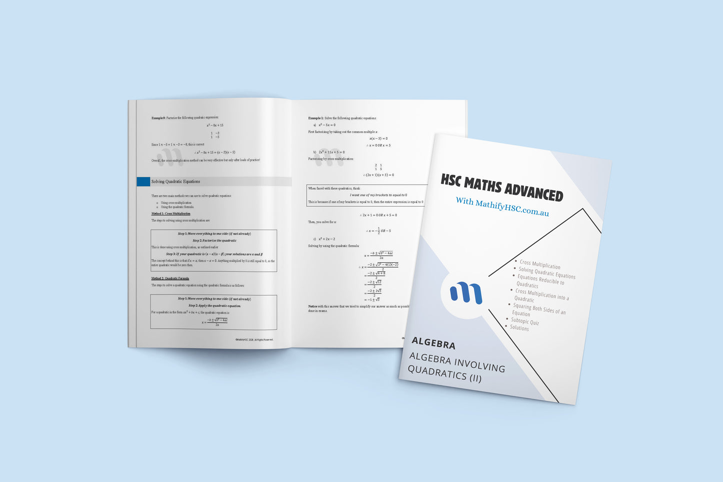 Year 11 Algebra Workbooks Set