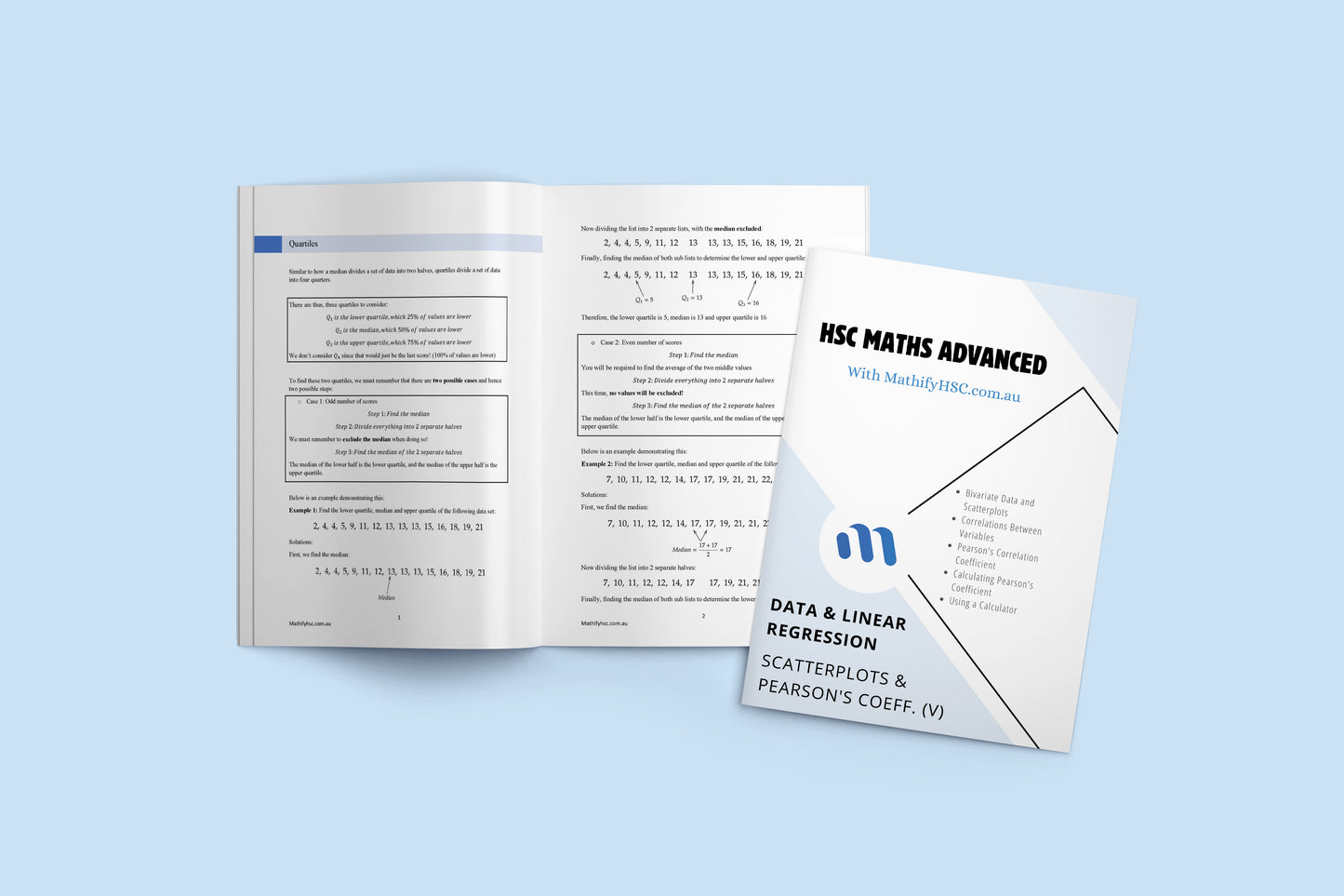 Year 12 Data & Linear Regression Workbooks Set - Old Syllabus Edition