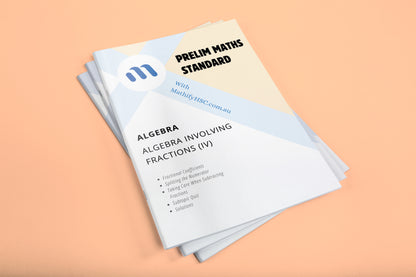 Year 11 Maths Standard - Algebra New Syllabus