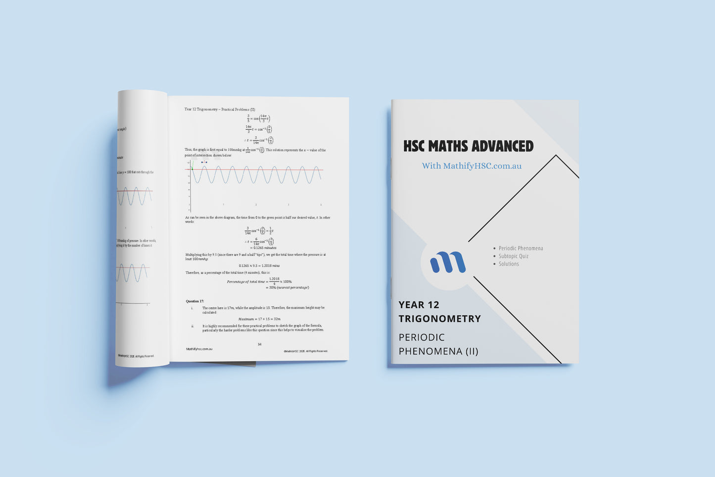 Year 12 Trigonometry Workbooks Set - Old Syllabus Edition
