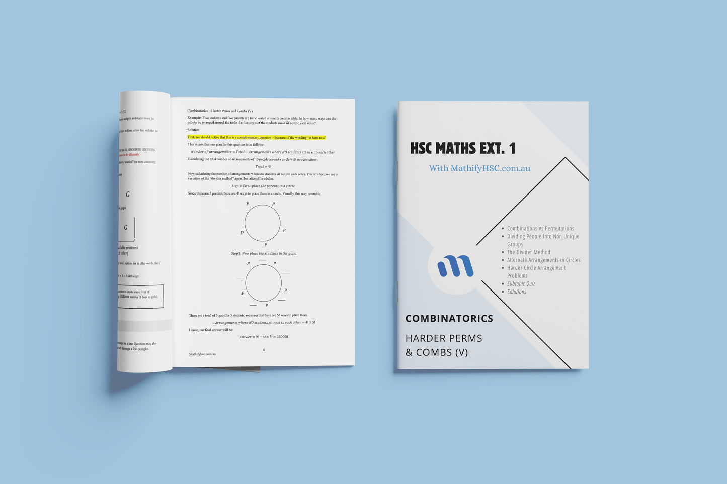 Maths Extension 1 Combinatorics Booklet Set