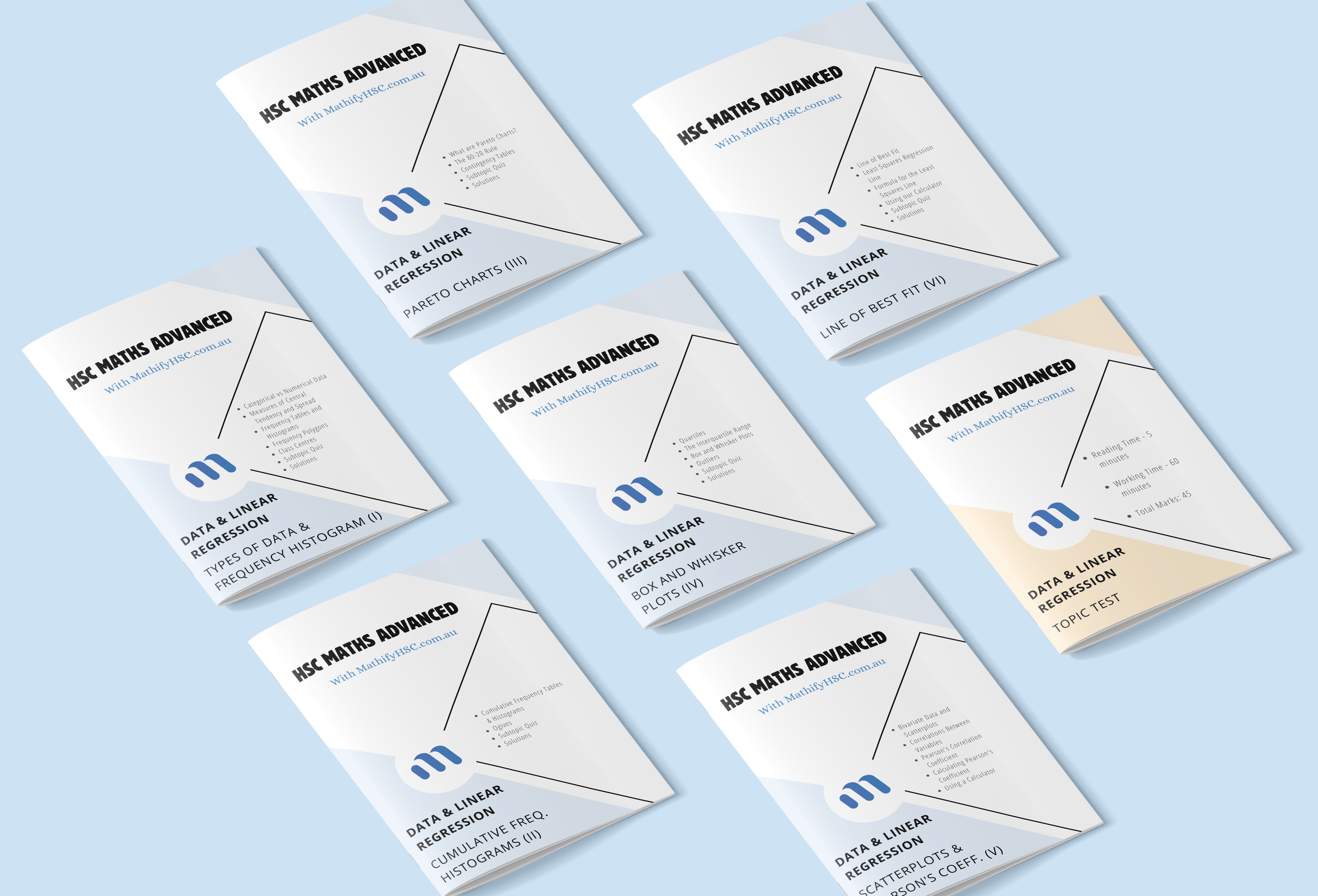 Year 12 Data & Linear Regression Workbooks Set - Old Syllabus Edition