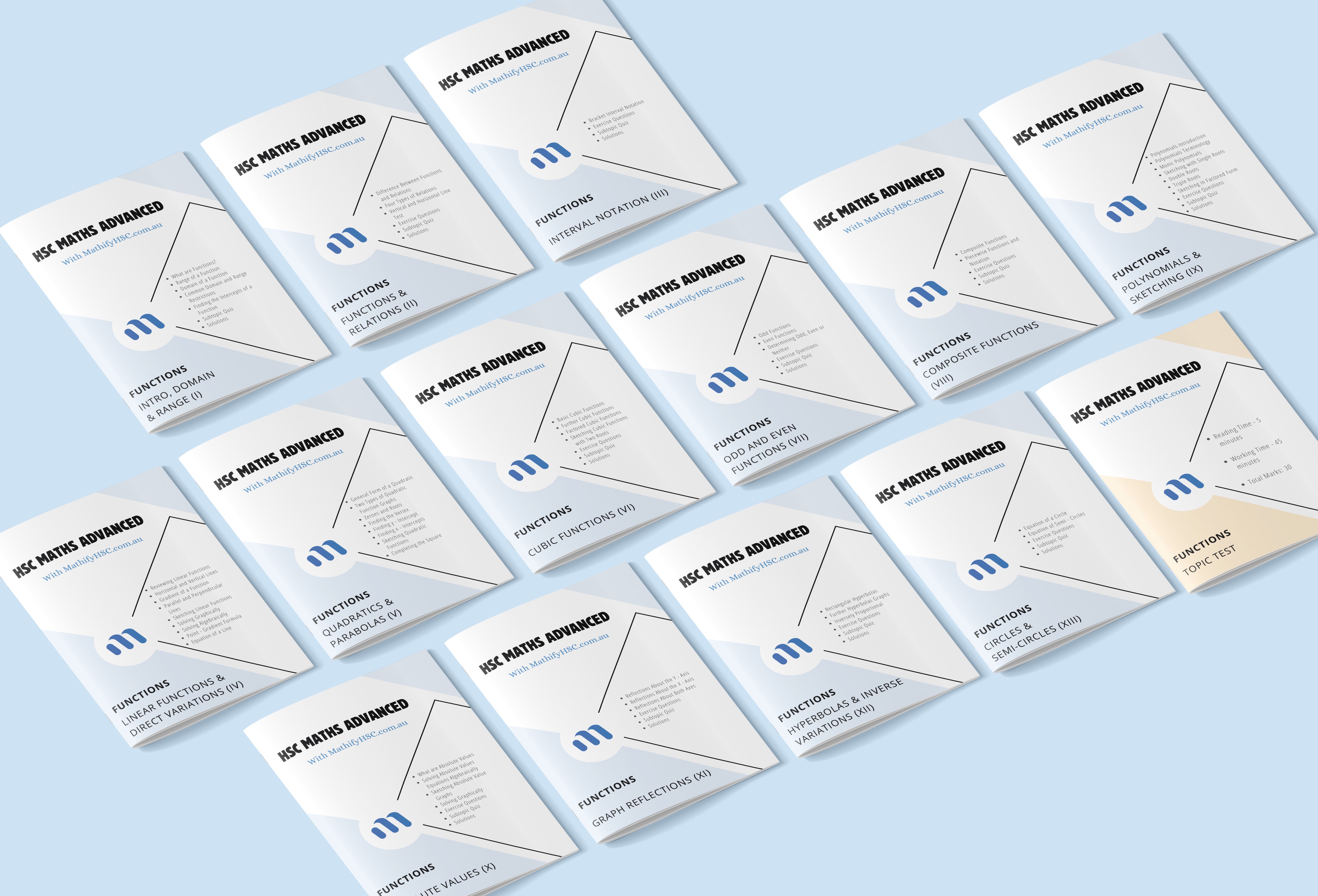 Year 11 Functions Workbooks Set - Old Syllabus Edition