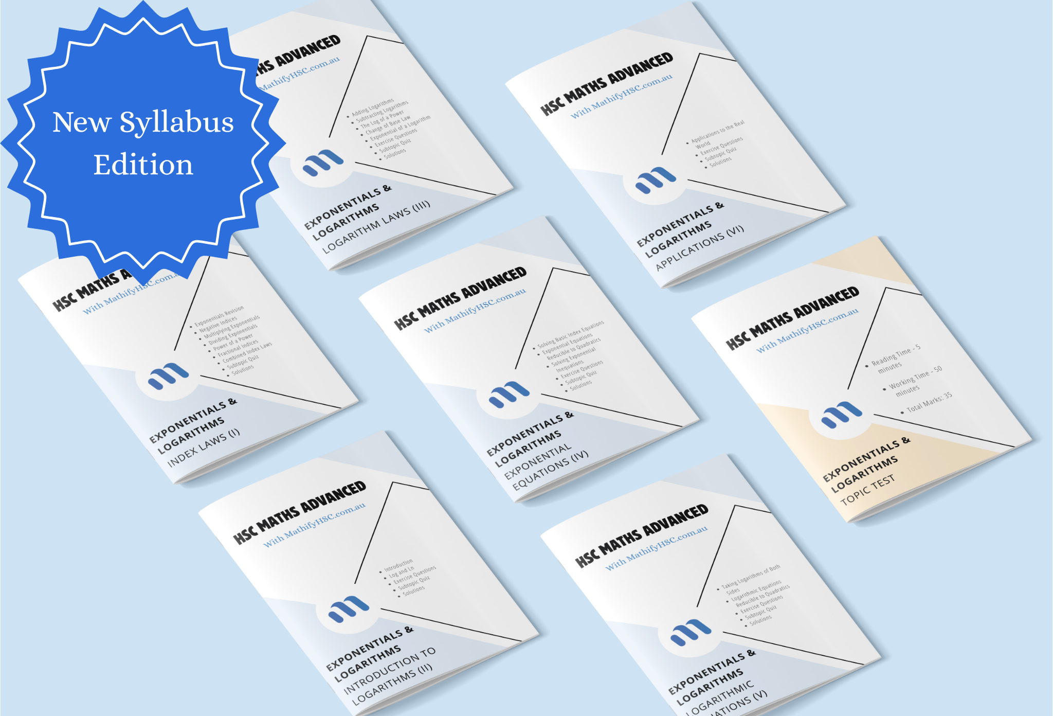 Year 11 Exponentials and Logarithms Workbooks Set - New Syllabus Edition